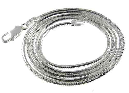 925 Silber Halskette - Collier - Schlange - Diamantiert Ø 1,90 mm, Länge: 50 cm