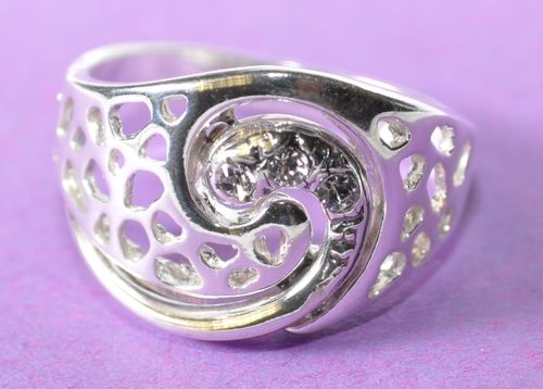 925 Silber - Ring mit Swarovski Steinen - Unikat - Einzigartig !