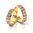 1 Paar Trauringe Eheringe Hochzeitsringe Gold 585 - Tricolor - Breite: 6,0 mm