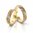 1 Paar Trauringe Eheringe Hochzeitsringe Gold 585 - Tricolor - Breite: 5,0 mm