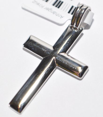 ECHTES Silber 925 Anhänger Kreuz - Rhodiniert 5µ -Für Halskette bis 6,7mm Breite