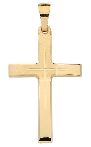 333 Gold - Gelbgold - Kreuzanhänger - Anhänger Kreuz - Top Qualität - ANADA