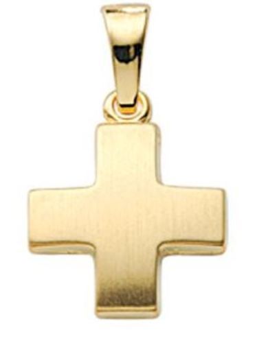 585 Gold - Gelbgold - Kreuzanhänger - Anhänger Kreuz - Top Qualität - ANADA