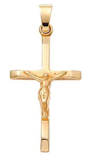 585 Gold - Gelbgold - Korpus Kreuzanhänger - Kreuz mit Jesus - Anhänger Kreuz !