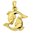 585 Gold - Gelbgold - Sternzeichenanhänger - Fische - Anhänger Sternzeichen