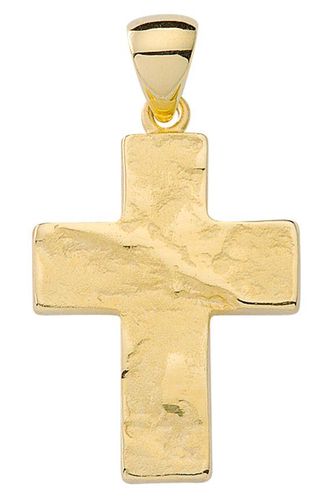 Anhänger Kreuz - Gold 333 - Gelbgold - Gehämmert