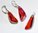 925 Silber Schmuckset mit Swarovski® Elements - Red Magma - 6690 Wing Pendant !