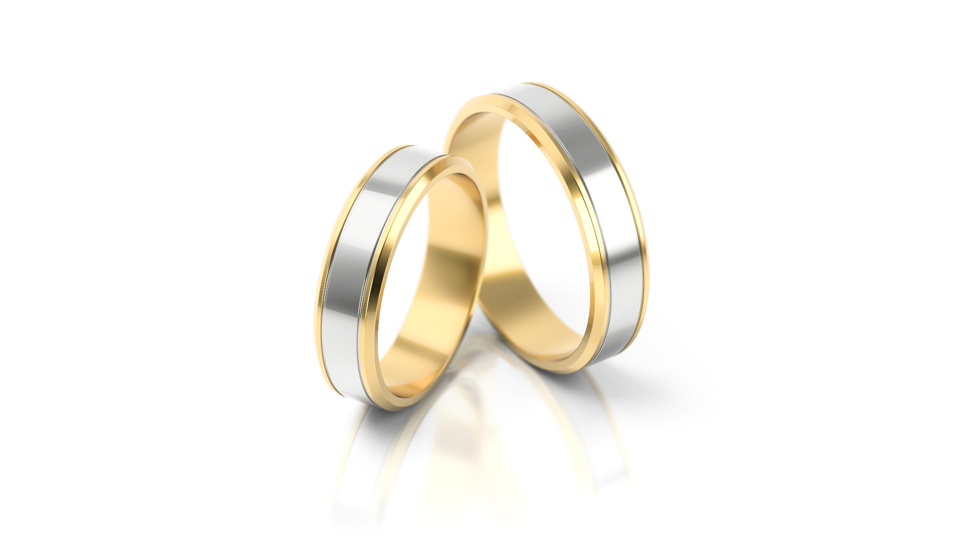 Ein Paar 375 Gold Trauringe Hochzeitsringe Eheringe Breite 3mm Poliert 