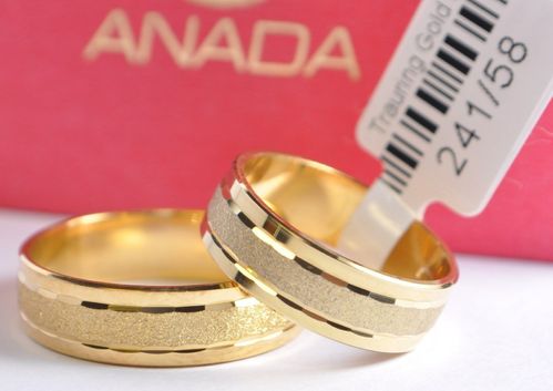1 Paar Gold 585 Trauringe Eheringe Hochzeitsringe mit blitzendem Muster - B: 6mm